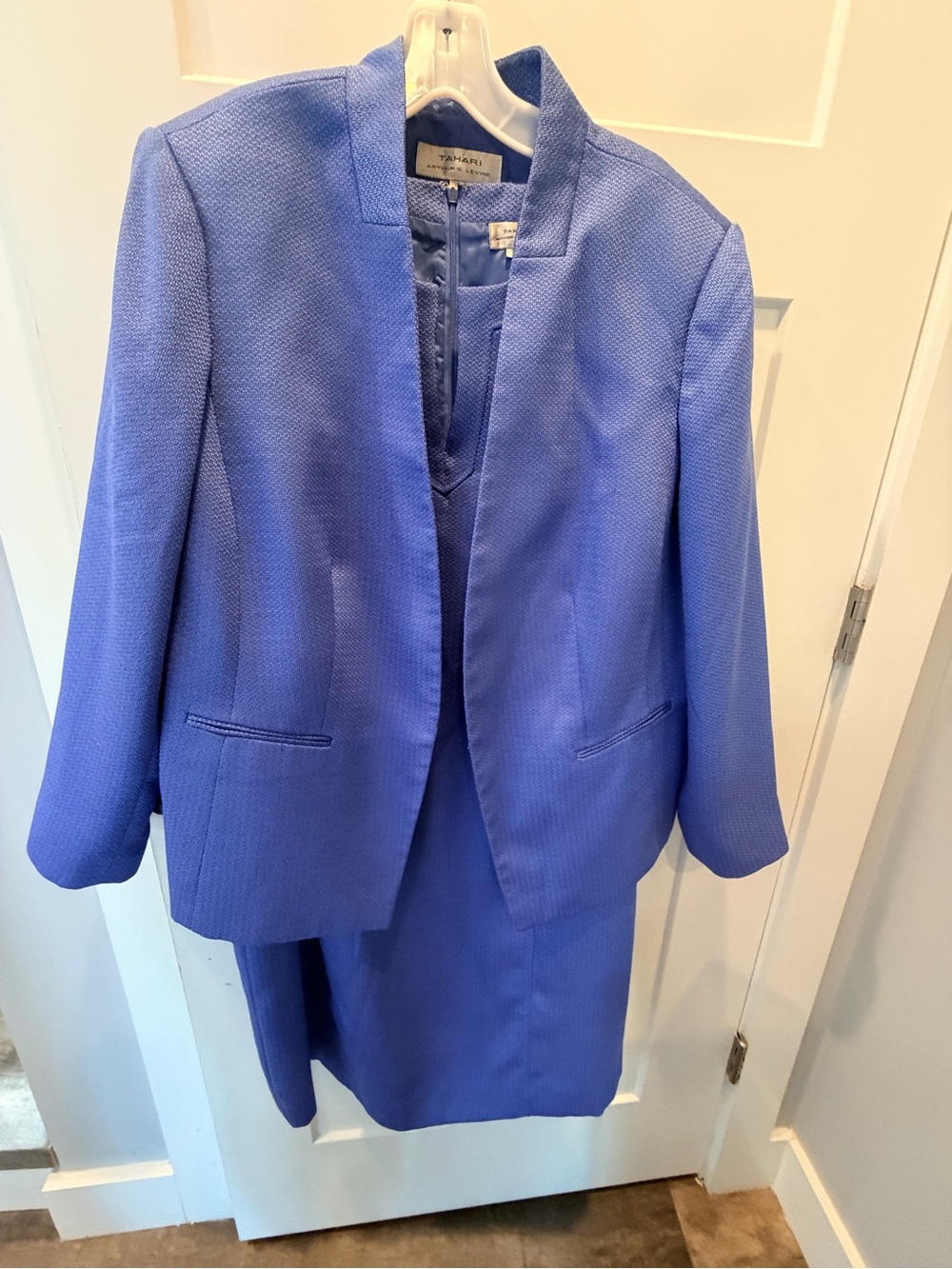 Tahari Arthur S Levine Blue Dress 16W and Jacket Suit Jacket 18W
